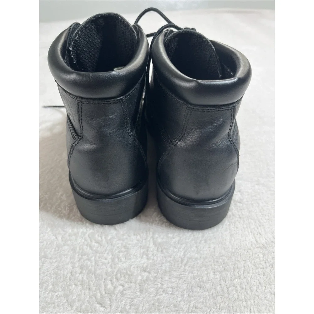 TIMBERLAND WOMEN'S 8.5M NEWMAN WATERPROOF CHUKKA BOOTS BLACK SMOOTH 28360